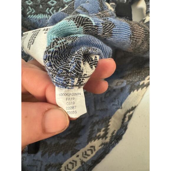 American Rag Shirt Mens Large Blue Cave LS Woven Gauzy Southwestern Aztec - Picture 10 of 11